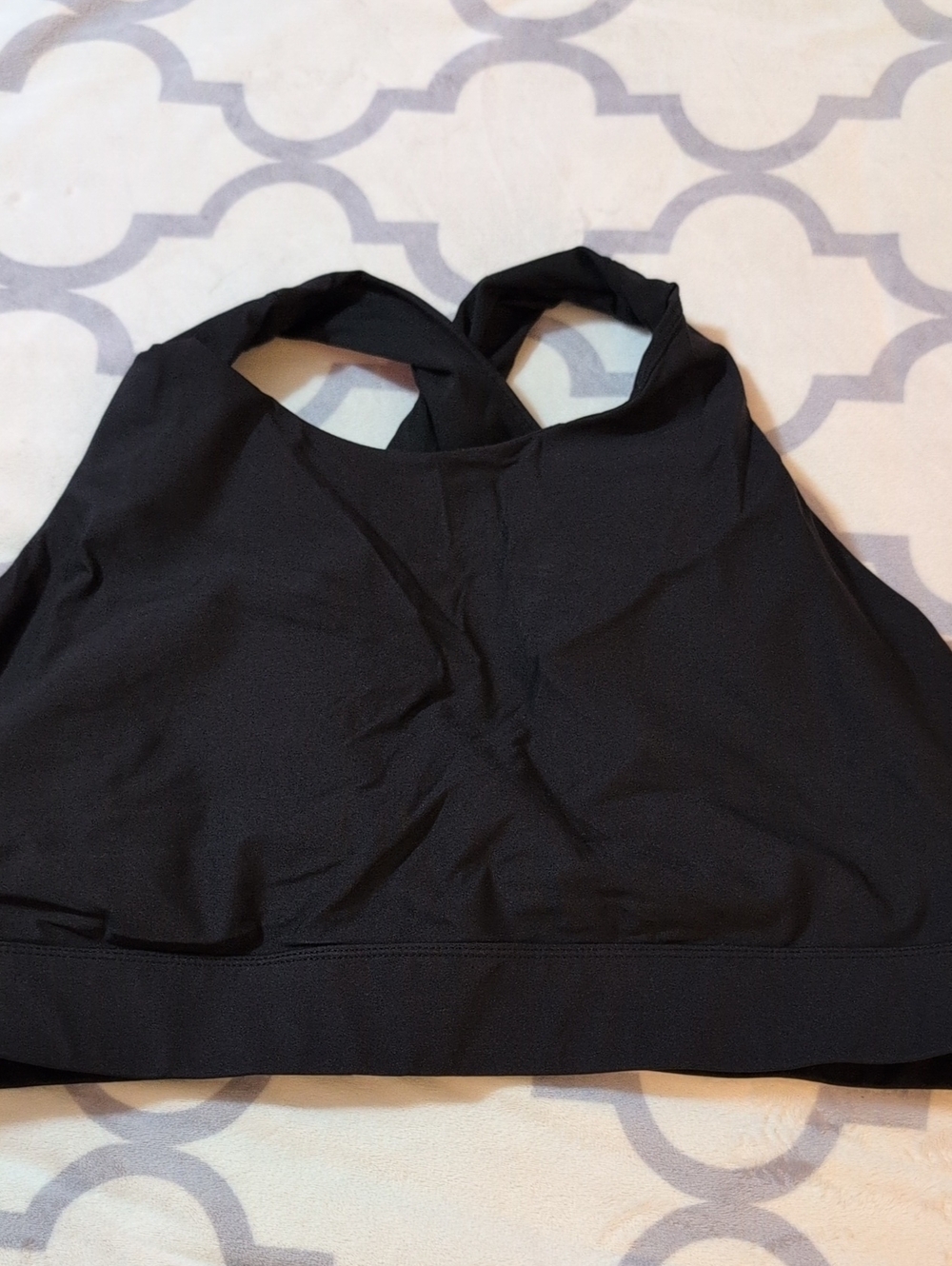 Fabletics Black Cross-Back Sports Bra